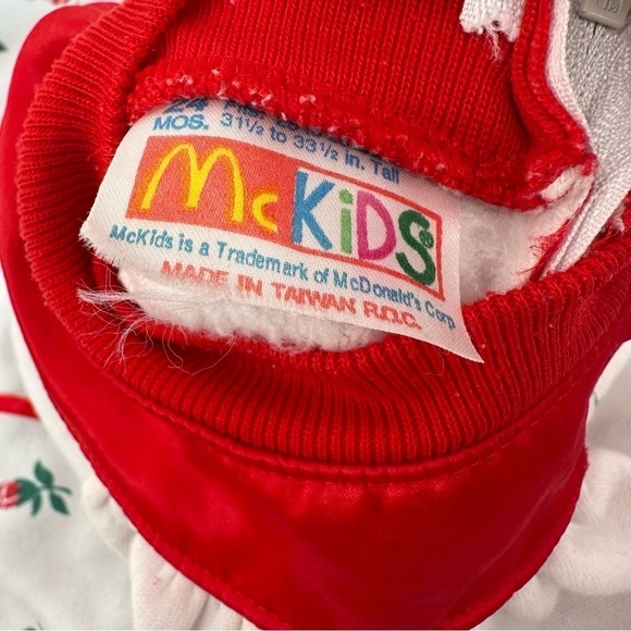 Vintage McKids Rose One Piece SleeperOutfit 24 months FLAWS McDonald’s - Picture 4 of 7